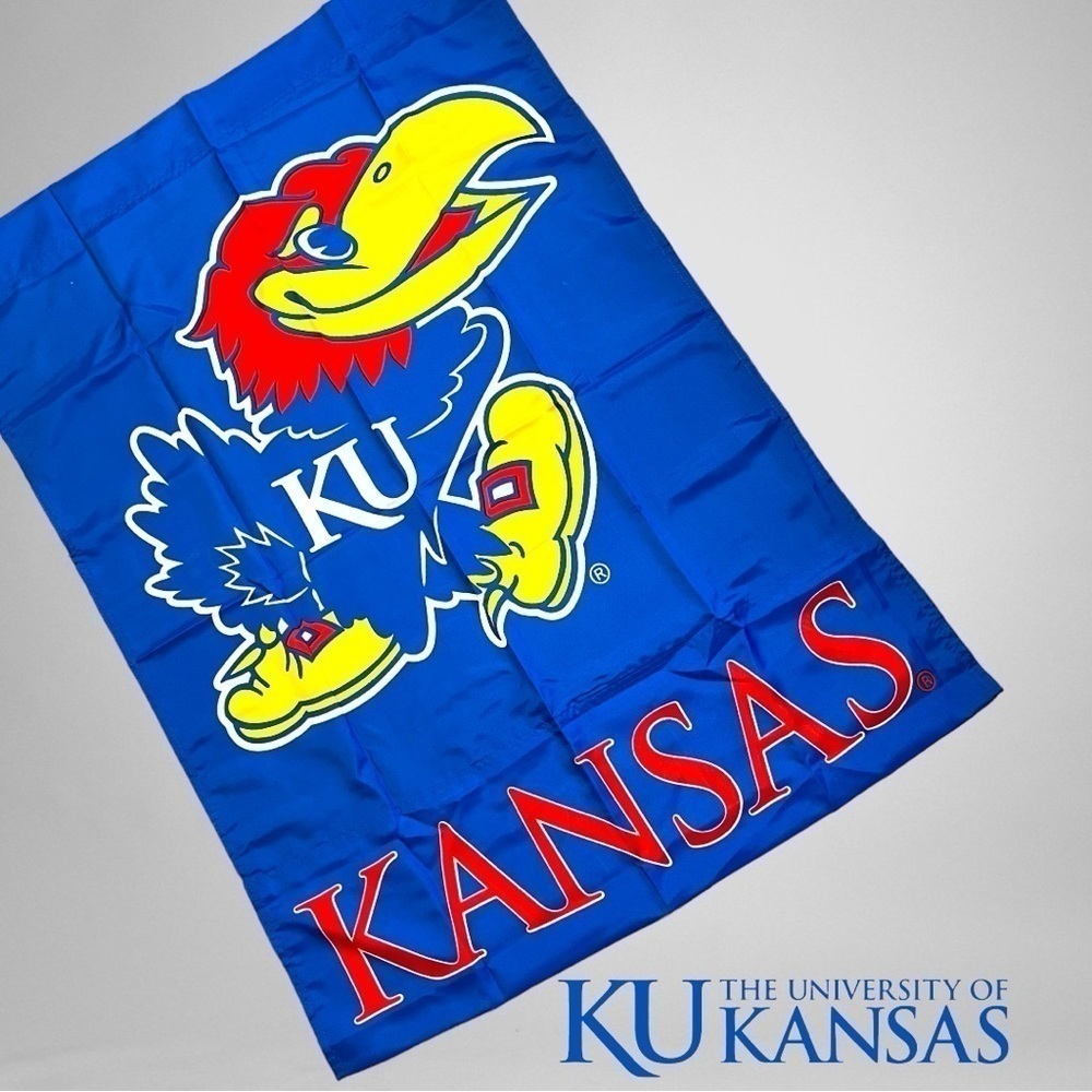 University of Kansas 30”x 40” Silk Screened One Sided House Flag
